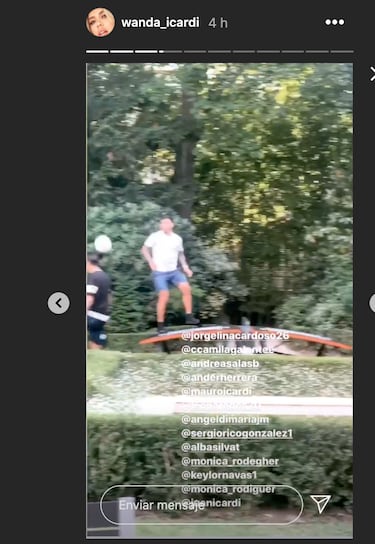 Los Icardi estrenan su nueva en casa en Par¨ªs con un asado con los jugadores del PSG