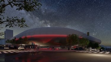 El proyecto del nuevo estadio de Vallecas propone un recinto moderno y funcional sin renunciar al barrio. Las imágenes muestran cómo la reorientación y el rediseño permitirían integrar el campo en el mismo corazón urbano que siempre lo ha acogido.