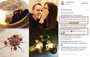 Cristina Pedroche y Dabiz Mu?oz se ponen rom¨¢nticos en Instagram