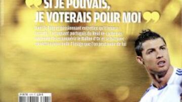 PORTADA CON POLÉMICA. Cristiano está enfadado con France Football por tergiversar sus palabras.