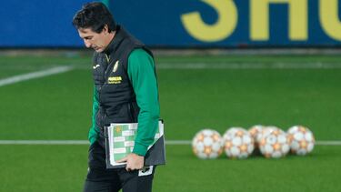 Emety, durante un entrenamiento del Villarreal.