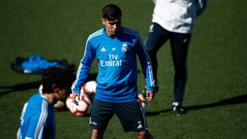 Brahim, en un entrenamiento del Real Madrid.