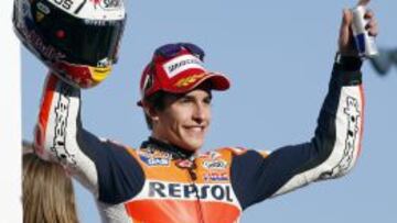 Márquez: "Casi me voy al suelo dos veces, así que me conformé"