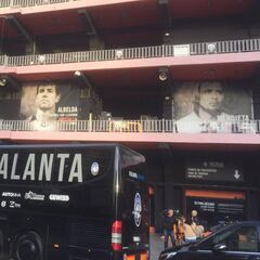 El Atalanta ya entrena en un silencioso Mestalla