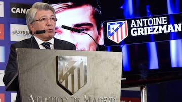 Atlético Madrid president Enrique Cerezo.