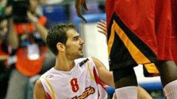<B>LÍDER</B>. El base de los Toronto Raptors, José Manuel Calderón, está dando un altísimo nivel en lo que va de Mundial. Contra Alemania fue el líder espiritual del equipo español.