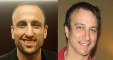 Manu Ginobili (ex jugador de baloncesto) y Bronson pinchot (actor de cine, teatro y televisión estadounidense)