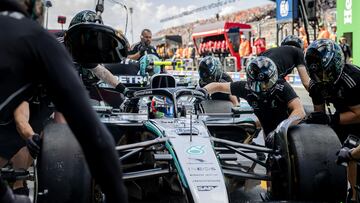 Andrea Kimi Antonelli con el Mercedes de F1 en el GP de los Países Bajos.