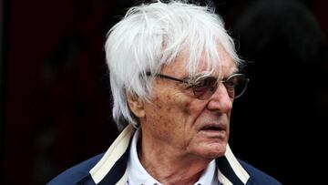 Ecclestone, durante la calificación del Gran Premio de Gran Bretaña