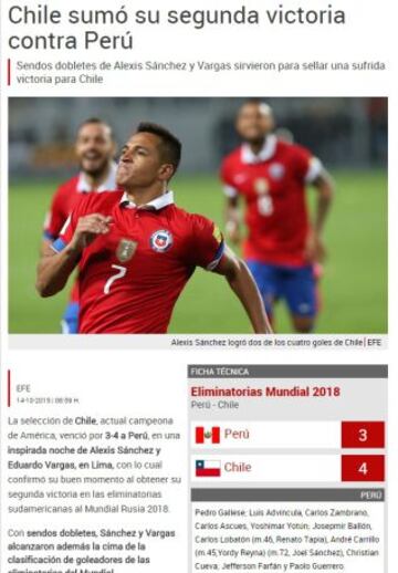 Así se vio el triunfo de La Roja en el mundo