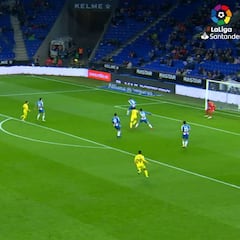 Lección de Stuani a Mario Hermoso en el 0-1: pecó de novato...
