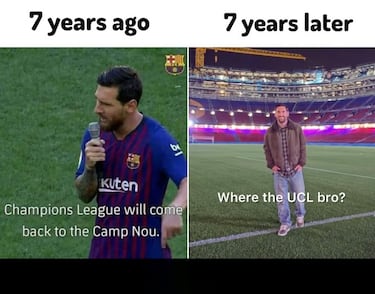 Los mejores memes de la visita sorpresa de Messi al Camp Nou