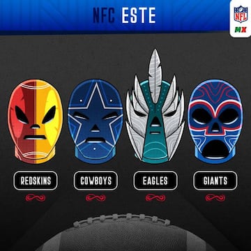 Redskins, Cowboys, Eagles y Giants.