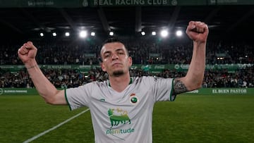 Íñigo Vicente, del Racing, en El Sardinero.