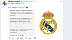 Florentino presenta a Mendy como "la revelación de Francia"