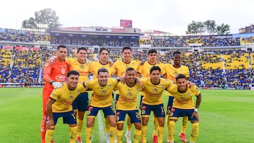 America team group during the 5th round match between America and FC Juarez as part of the Liga BBVA MX, Torneo Clausura 2025 at Ciudad de los Deportes Stadium, on February 01, 2025 in Mexico City, Mexico.