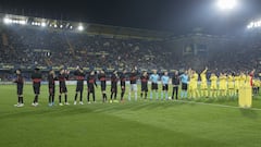 Roberto Bautista hizo el saque de honor antes del Villarreal-Atleti