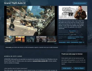 Rockstar explica por qué GTA IV ha desaparecido de Steam