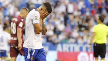 Narváez se lamenta tras una ocasión fallada frente al Sanse.