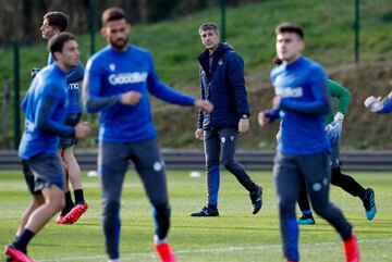 Real Sociedad train ahead of their Copa del Rey clash with Mirandés.