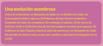 pokemon go dia de la comunidad marzo 2023 slowpoke y slowpoke galar