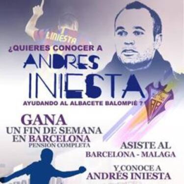 Iniesta se ofrece como premio para ayudar al Albacete