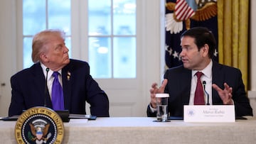 El presidente de Estados Unidos, Donald Trump, y Marco Rubio, secretario de Estado, en la Casa Blanca.