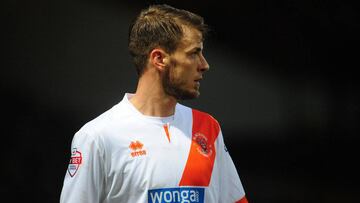 Andrea Orlandi, durante un partido con el Blackpool.