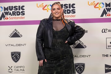 Andrea Compton en la alfombra roja de LOS40 Music Awards Santander.