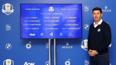 VIRGINIA WATER, ENGLAND - SEPTEMBER 12: Team Europe Ryder Cup Captain Padraig Harrington pictured with his captains pick during Day Four of The BMW PGA Championship at Wentworth Golf Club on September 12, 2021 in Virginia Water, England. (Photo by Andrew 