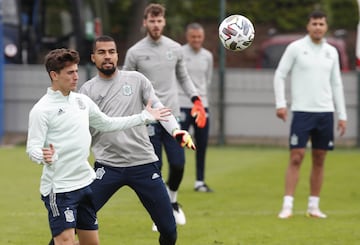 El entrenamiento de España previo a la final contra Francia