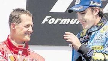 <b>DOMINAN. </b>Alonso en 2005 y Schumi en 2004, últimos ganadores.
