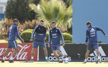 Buenos Aires 02 Octubre 2017
Eliminatorias Rusia 2018
Entrenamiento de la SelecciÃ³n Argentina previo al partido contra Peru, en el Predio Julio H Grondona.

Foto Ortiz Gustavo 