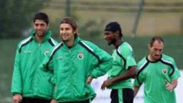 Jugadores del Racing en el entrenamiento