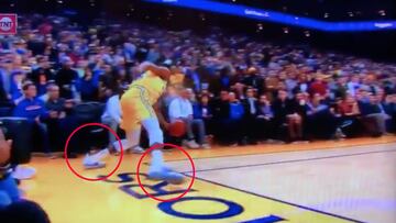 Pudo ser un error histórico: los árbitros dieron este balón a los Warriors para ponerse arriba