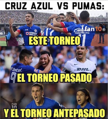 Los memes no perdonan a Pumas traes caer con Cruz Azul