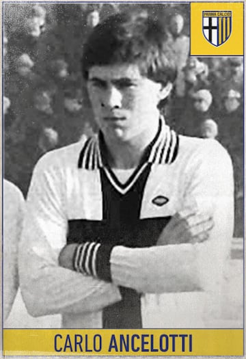 Carlo Ancelotti nació en Reggiolo el 10 de junio de 1959. Se inició en las categorías juveniles del equipo de su ciudad natal antes de ingresar en el Parma. Sería en 1976, cuando con 17 años recién cumplidos hiciera su debut en el primer equipo parmesano. Allí, Cesare Maldini, observando sus cualidades, le ubicaría como mediapunta. Se convertiría en la estrella del Parma y en su pieza más codiciada. Marcaría un gol decisivo para que el equipo parmesano ascendiera de categoría...