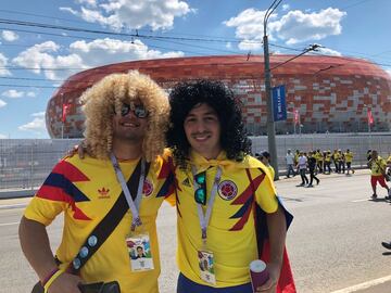 Los hinchas colombianos se toman Saransk. Más de 25 millones estarán en el debut de Colombia ante Japón