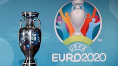 El trofeo de vencedor de la Eurocopa 2020.