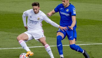 Mario Gila, en un partido del Castilla este curso.