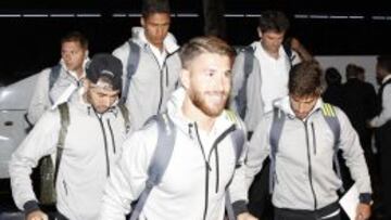 El capitán. Ramos encabezó la expedición del Real Madrid.