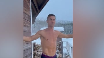 Cristiano sale a -20º semidesnudo en Laponia: el vídeo va por 70M solo en X por lo que hace