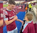 Declan Rice cumple el sueño de un pequeño fanático de West Ham