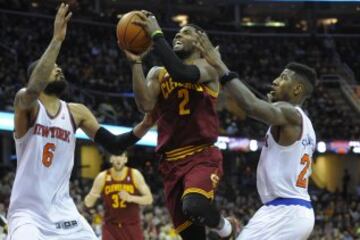 Kyrie Irving , Tyson Chandler e Iman Shumpert.