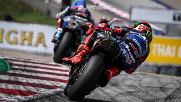 Quartararo con la Yamaha durante la carrera del GP de Austria de MotoGP.