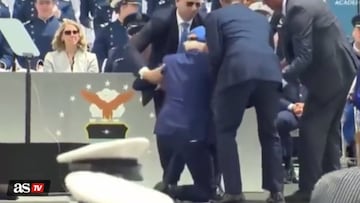 VIDEO: Biden falls on stage, but is “fine”