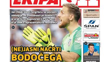 La portada de hoy del diario deportivo esloveno Ekipa.