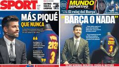 Piqué y su eslogan en las portadas: "Barça y nada más"