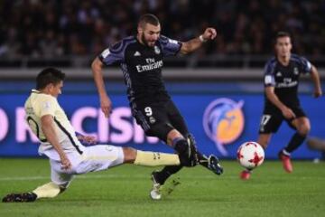 Karim Benzema marca el 0-1.