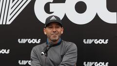 Golf - The inaugural LIV Golf Invitational - Centurion Club, Hemel Hempstead, St Albans, Britain - June 9, 2022 Spain's Sergio Garcia of team Fireballs speaks to the media after the first round Action Images via Reuters/Paul Childs